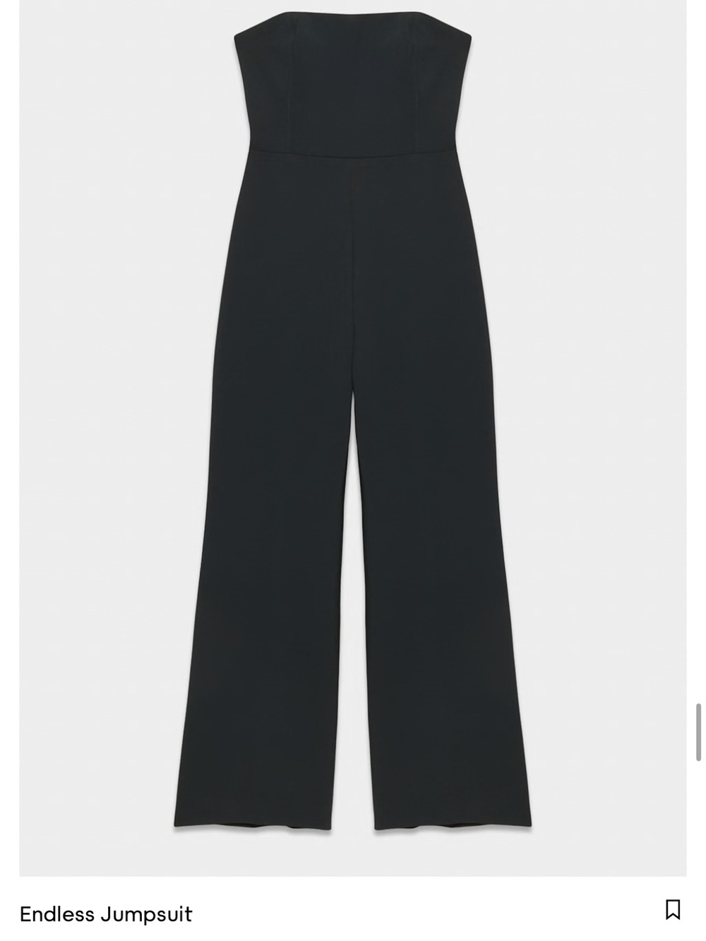 NWT Aritzia Wilfred Black Strapless Jumpsuit